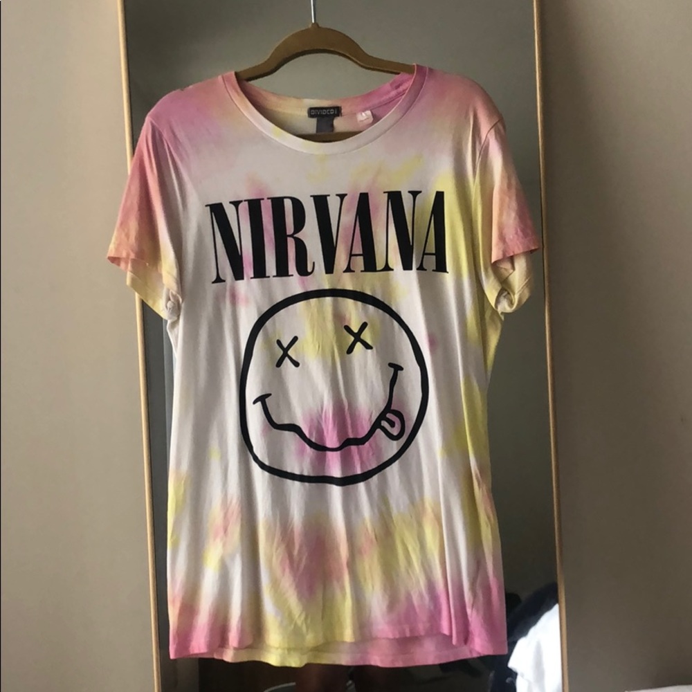 Hand tie dyed NIRVANA shirt